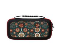 WYCZHY Ethnic Circles Floral Pattern Switch Case,Switch Carrying Case for Switch and Switch OLED ,for Switch Console Pro Controller