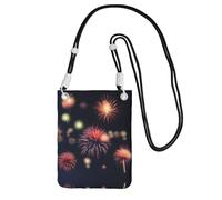 WYCZHY Explosion Firework 3d Printing Travel Cell Phone Pouch Crossbody Bag With Shoulder Strap For Phone,Walking Passport,Wallet