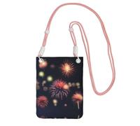 WYCZHY Explosion Firework 3d Printing Travel Cell Phone Pouch Crossbody Bag With Shoulder Strap For Phone,Walking Passport,Wallet