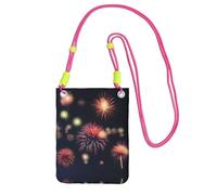 WYCZHY Explosion Firework 3d Printing Travel Cell Phone Pouch Crossbody Bag With Shoulder Strap For Phone,Walking Passport,Wallet