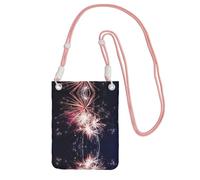 WYCZHY Explosion Firework Printing Travel Cell Phone Pouch Crossbody Bag With Shoulder Strap For Phone,Walking Passport,Wallet