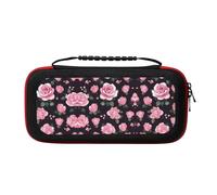 WYCZHY Floral Flowers Rose Red Switch Case,Switch Carrying Case for Switch and Switch OLED ,for Switch Console Pro Controller