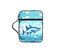 WYCZHY Flying Fish in the Oceans Waterproof Bible Carrying Case with Smooth Zippers Large Capacity Storage Bag for Bible Study Supplies