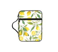 WYCZHY Fresh Tropical Lemons Waterproof Bible Carrying Case with Smooth Zippers Large Capacity Storage Bag for Bible Study Supplies