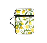 WYCZHY Fresh Tropical Lemons Waterproof Bible Carrying Case with Smooth Zippers Large Capacity Storage Bag for Bible Study Supplies