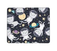 WYCZHY Fun Cat Astronaut Printing Large Gaming Mouse Pad, Computer Keyboard Mouse Mat Desk Pad For Gaming Rooms, Home Offices