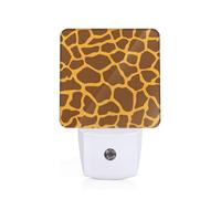 WYCZHY Giraffe Print Led Night Lights Plug Into Wall Dusk to Dawn Sensor Nightlights for Room Decor Smart Home
