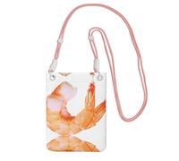 WYCZHY Glutton Shrimps Printing Travel Cell Phone Pouch Crossbody Bag With Shoulder Strap For Phone,Walking Passport,Wallet