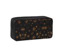 WYCZHY Gold Black Wallpapers Printed Big Capacity Pencil Pouch, Lightweight Fabric Pen Bag, Organizer for Adult College
