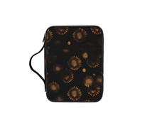 WYCZHY Gold Black Wallpapers Waterproof Bible Carrying Case with Smooth Zippers Large Capacity Storage Bag for Bible Study Supplies