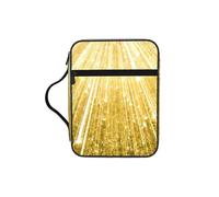 WYCZHY Gold Bling Waterproof Bible Carrying Case with Smooth Zippers Large Capacity Storage Bag for Bible Study Supplies
