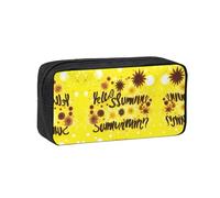 WYCZHY Goodlooking Hello Nice Sunshines Printed Big Capacity Pencil Pouch, Lightweight Fabric Pen Bag, Organizer for Adult College