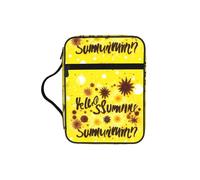 WYCZHY Goodlooking Hello Nice Sunshines Waterproof Bible Carrying Case with Smooth Zippers Large Capacity Storage Bag for Bible Study Supplies