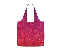 WYCZHY Gradient Sequin Sparkle Printed Reusable Tote Bag Foldable, Large Capacity Shopping Bag for Daily Use and Commuting