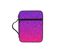 WYCZHY Gradient Sequin Sparkle Waterproof Bible Carrying Case with Smooth Zippers Large Capacity Storage Bag for Bible Study Supplies