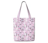 WYCZHY Gymnastics Pink Print Large Reusable Heavy Duty Tote Bag Pack Available Premium Canvas Reusable Gift Bags Work Shopping