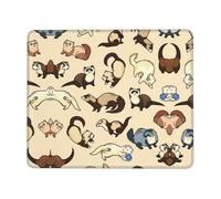 WYCZHY Hairy Ferret Printing Large Gaming Mouse Pad, Computer Keyboard Mouse Mat Desk Pad For Gaming Rooms, Home Offices