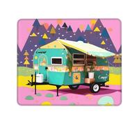 WYCZHY Happy Camper Trailer Printing Large Gaming Mouse Pad, Computer Keyboard Mouse Mat Desk Pad For Gaming Rooms, Home Offices