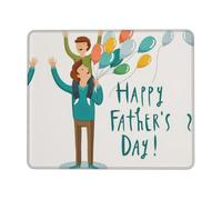 WYCZHY Happy Fathers Day By Son Printing Large Gaming Mouse Pad, Computer Keyboard Mouse Mat Desk Pad For Gaming Rooms, Home Offices