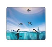 WYCZHY Happy Penguin In The Water Printing Large Gaming Mouse Pad, Computer Keyboard Mouse Mat Desk Pad For Gaming Rooms, Home Offices
