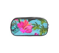 WYCZHY Hello Hawaii Printed Transparent Pencil Pouch, Heavy Duty PVC Zipper Bag, Sturdy Organizer for Markers