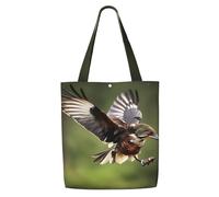 WYCZHY Hunting Flying Wild Print Large Reusable Heavy Duty Tote Bag Pack Available Premium Canvas Reusable Gift Bags Work Shopping
