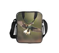 WYCZHY Hunting Flying-Wild Printed See Through Lunch Bag, Clear PVC Tote with Mesh Pockets and Adjustable Strap for Work
