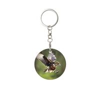 WYCZHY Hunting Flying Wild Printing Key Holder For Compact Key Organizer For Key Chain, Key Ring For Car Fobs Key Chains