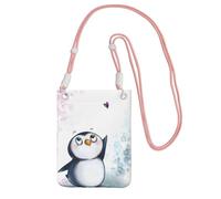 WYCZHY I Love Penguins Printing Travel Cell Phone Pouch Crossbody Bag With Shoulder Strap For Phone,Walking Passport,Wallet