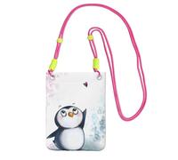 WYCZHY I Love Penguins Printing Travel Cell Phone Pouch Crossbody Bag With Shoulder Strap For Phone,Walking Passport,Wallet