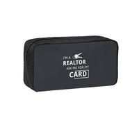 WYCZHY I'm A Realtor Ask Me Printed Big Capacity Pencil Pouch, Lightweight Fabric Pen Bag, Organizer for Adult College