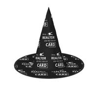 WYCZHY I'M A Realtor Ask Me Printing 13 Inches Tall Foldable Halloween Hat, Oxford Cloth Halloween Cap For Carnivals