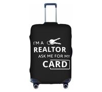 WYCZHY I'm A Realtor Ask Me Printing Large Suitcase Cover, Elastic Suitcase Cover with Zipper, Protects Luggage During Travel