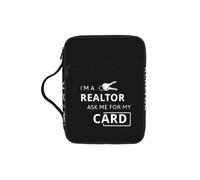 WYCZHY I'm A Realtor Ask Me Waterproof Bible Carrying Case with Smooth Zippers Large Capacity Storage Bag for Bible Study Supplies