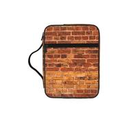 WYCZHY Industrial Brick Wall Background Waterproof Bible Carrying Case with Smooth Zippers Large Capacity Storage Bag for Bible Study Supplies