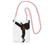 WYCZHY Karate Boy Changeable Belt Color Printing Travel Cell Phone Pouch Crossbody Bag With Shoulder Strap For Phone,Walking Passport,Wallet