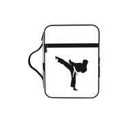 WYCZHY Karate-highkick-icon Waterproof Bible Carrying Case with Smooth Zippers Large Capacity Storage Bag for Bible Study Supplies