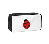 WYCZHY Ladybug Printed Big Capacity Pencil Pouch, Lightweight Fabric Pen Bag, Organizer for Adult College