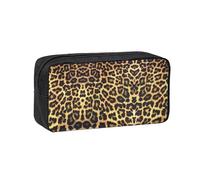 WYCZHY Leopard Print Printed Big Capacity Pencil Pouch, Lightweight Fabric Pen Bag, Organizer for Adult College