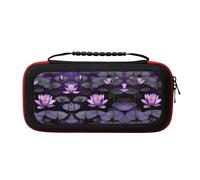 WYCZHY Lotus Flower Purple Switch Case,Switch Carrying Case for Switch and Switch OLED ,for Switch Console Pro Controller