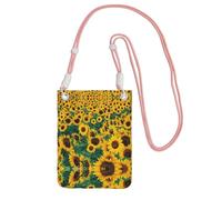 WYCZHY Many Beautiful Sunflowers Printing Travel Cell Phone Pouch Crossbody Bag With Shoulder Strap For Phone,Walking Passport,Wallet