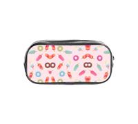 WYCZHY Many Colored ice Cream Printed Transparent Pencil Pouch, Heavy Duty PVC Zipper Bag, Sturdy Organizer for Markers