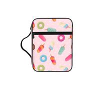 WYCZHY Many Colored ice Cream Waterproof Bible Carrying Case with Smooth Zippers Large Capacity Storage Bag for Bible Study Supplies