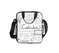 WYCZHY Math Geometry G alculus Printed See Through Lunch Bag, Clear PVC Tote with Mesh Pockets and Adjustable Strap for Work
