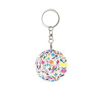 WYCZHY Mexican Otomi Animals Printing Key Holder For Compact Key Organizer For Key Chain, Key Ring For Car Fobs Key Chains