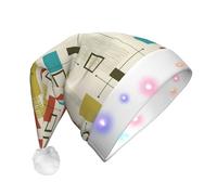 WYCZHY Mid Century Modern Led Christmas Hat Luminous Santa 3 Flashing Modes For Holiday Halloween