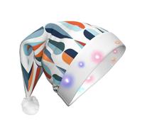 WYCZHY Mid Century Modern Retro With Drop Shapes Led Christmas Hat Luminous Santa 3 Flashing Modes For Holiday Halloween