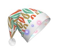WYCZHY Mid-Century Modern Style Led Christmas Hat Luminous Santa 3 Flashing Modes For Holiday Halloween