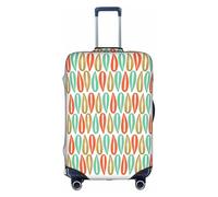 WYCZHY Mid-Century Modern Style Printing Large Suitcase Cover, Elastic Suitcase Cover with Zipper, Protects Luggage During Travel