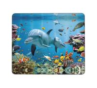 WYCZHY Ocean Dolphin Looking At You Printing Large Gaming Mouse Pad, Computer Keyboard Mouse Mat Desk Pad For Gaming Rooms, Home Offices